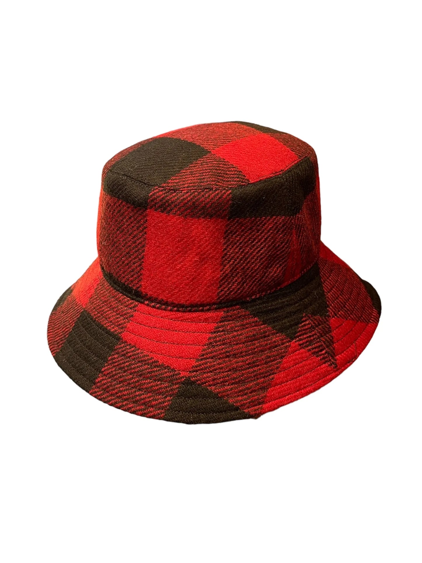 Check Wool Bucket Hat