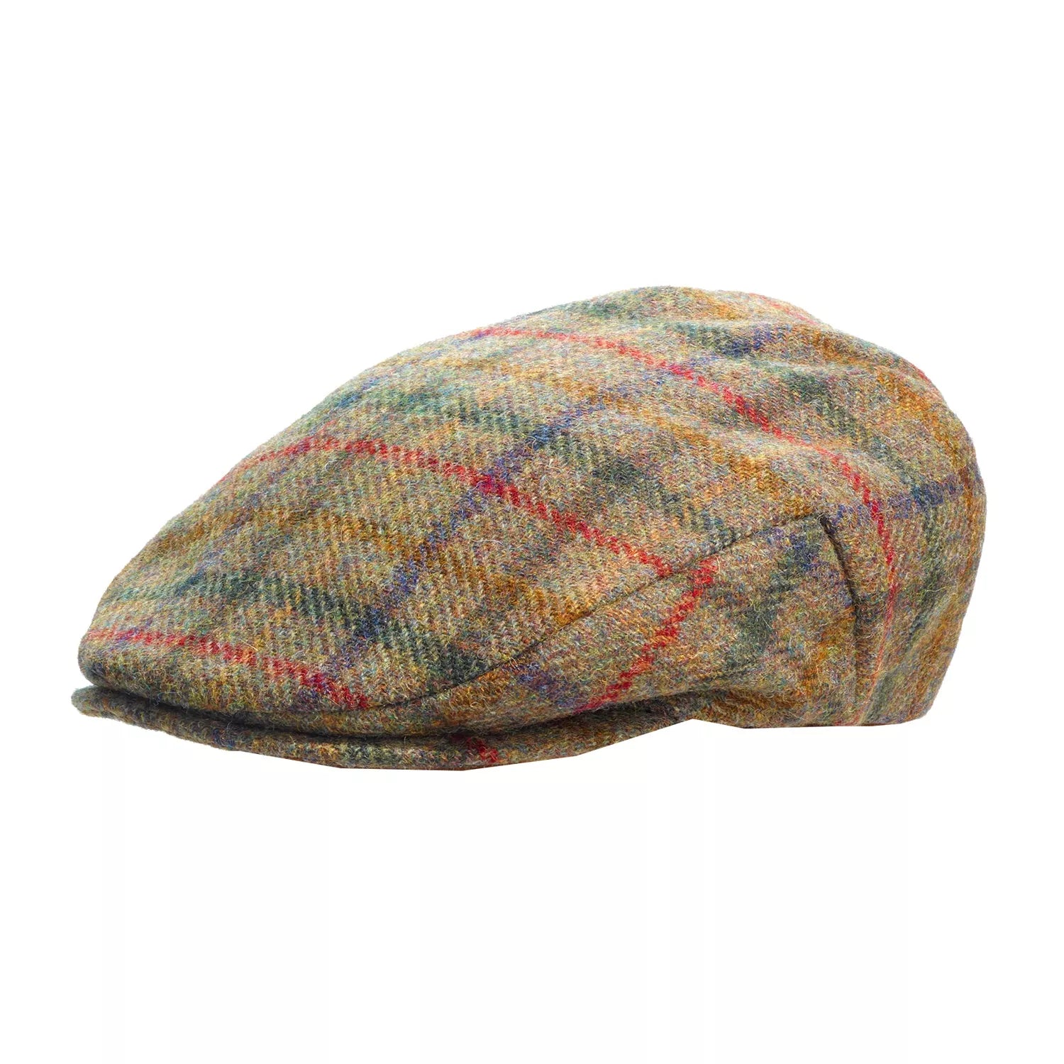 moss check Tweed Flat Cap